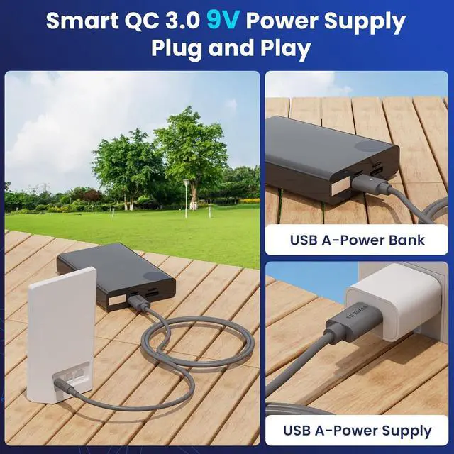 Alt view image 4 of 7 - Starlink Router Mini Cable - 2 Pack (1FT + 6.5FT) USB-A to DC Power Cable Compatible with Starlink Mini Router,Starlinks Routers Mount, 2 in1 Wall Mount for Starlinks Routers Minis and Power Supply