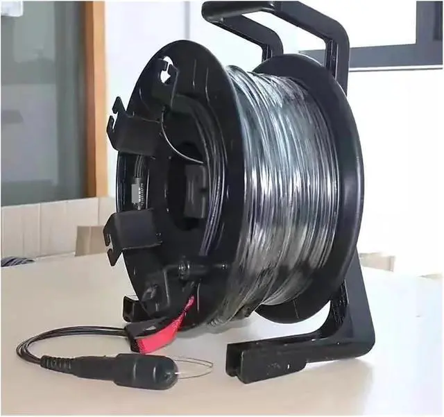 Alt view image 5 of 5 - OM3 Outdoor Patch Cord 100m 4/6/8 Cores TPU Armored PCD235 Reel 4C 6C 8C SC FC ST Multimode Waterproof Jumper 8 Fiber 6core(100m 4C SC-SC)