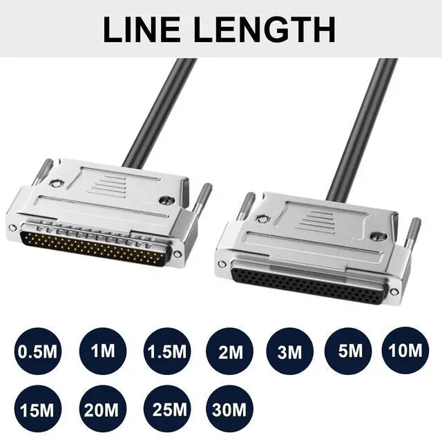 Alt view image 4 of 7 - QMQJIA DB62 Male Female Connection Cable SCSI Data Cord HPDB62 Extension Double Shielding for Industrial Instruments