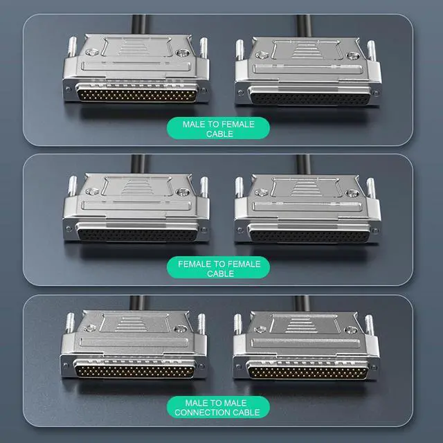 Alt view image 7 of 7 - QMQJIA DB62 Male Female Connection Cable SCSI Data Cord HPDB62 Extension Double Shielding for Industrial Instruments