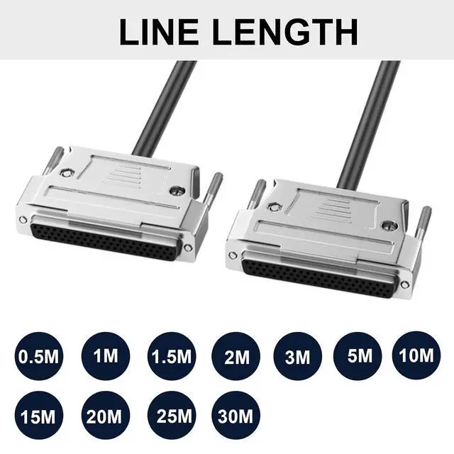 Alt view image 6 of 7 - QMQJIA DB62 Male Female Connection Cable SCSI Data Cord HPDB62 Extension Double Shielding for Industrial Instruments