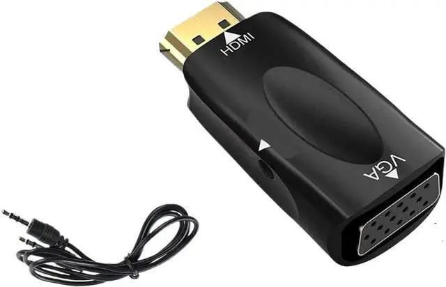 Alt view image 5 of 7 - HDMI-Compatible to VGA Converter Cable HD 1080P Digital Adapter with Audio Headphone Ja1ck