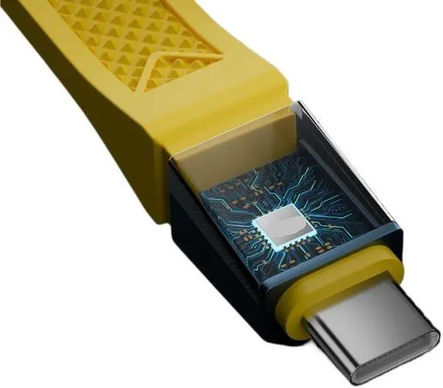 Alt view image 7 of 7 - 5 Type C USB4 2.0 Cable 80Gbps Gen4 USB C to egpu 16K PD 240w o/*ne-Way 120Gbps Short Cable Compatible 4/3(Yellow)