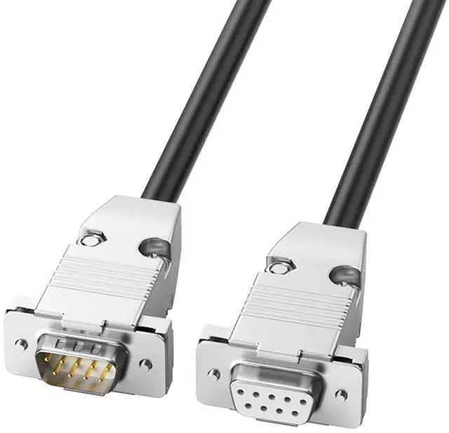 Main image of QMQJIA Gold Plated 9Pin Straight Connection Cable 28AWG Male Female 9-pin RS232 Data Wire Line for Computers