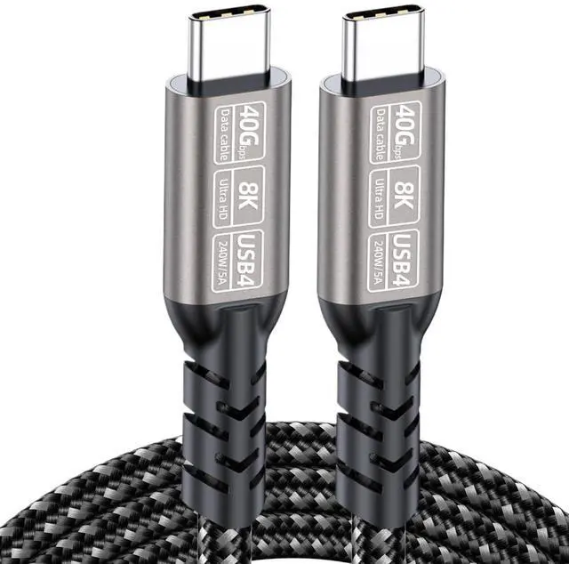 Main image of 4 USB4 8K Video USB C to C Cable 240W 40Gbps t2y>pe-c 3 Data Transfer Cable(0.5m,PQ-001-U4-GU)