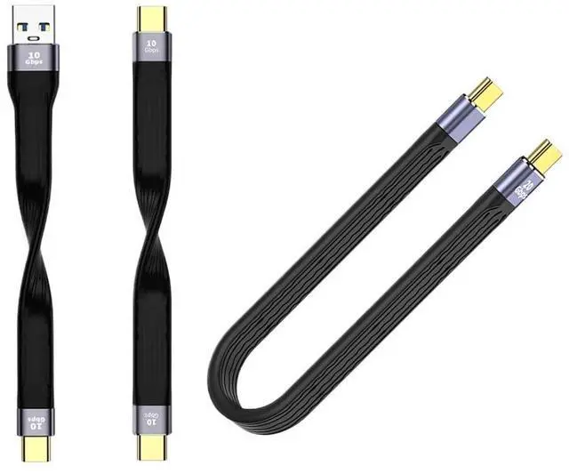 Alt view image 2 of 14 - USB 3.1 10Gbps t2y>pe-c Data Transfer 4 Cable USB3.2 20G 4K(20G M-C to M-C 0.22m)