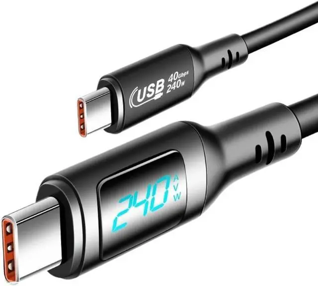 Alt view image 4 of 6 - New Digital Display USB-C Cable 40Gbps 8K@60HZ USB4 Data Cord(USB 4.0-1m)