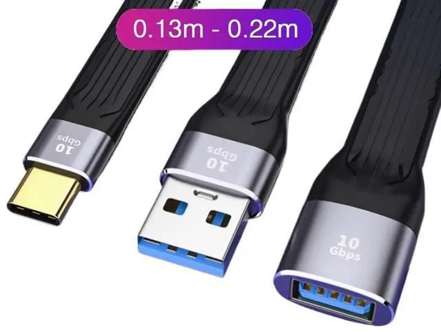 Alt view image 3 of 14 - USB 3.1 10Gbps t2y>pe-c Data Transfer 4 Cable USB3.2 20G 4K(20G M-C to M-C 0.22m)