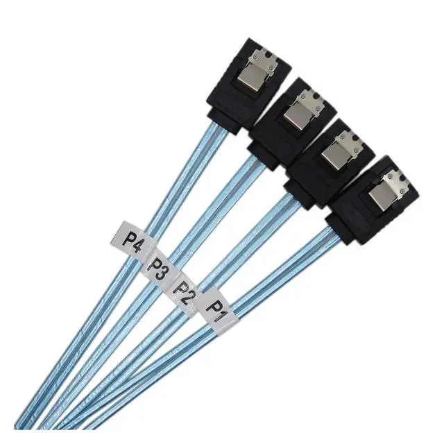 Alt view image 4 of 6 - S-AS Cable Sata Cable High Speed 6Gbps 4 Ports/Set for Server 0.5 Meter