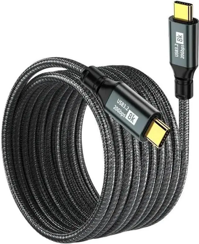 Main image of PD100W USB 3.2 20Gbps 3 Type C to Type C Cable 8K@60Hz USB-C Data Cord(Black 2m)