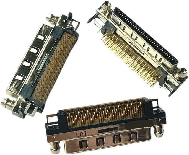 Alt view image 3 of 7 - SCSI VHDCI68 VHDCI 68P V68 V.68 Single-Layer Female Adapter 90 Degree Plug-in Female Connector(Made in China Type)