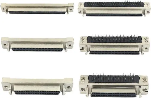 Alt view image 2 of 5 - SCSI Connector DB Female Male 50 68 100 Pin Straight Right Angle 90 180 Degree ho/*le Welding Solder Adapter 50P 68P 100P(Straight Type,100P)