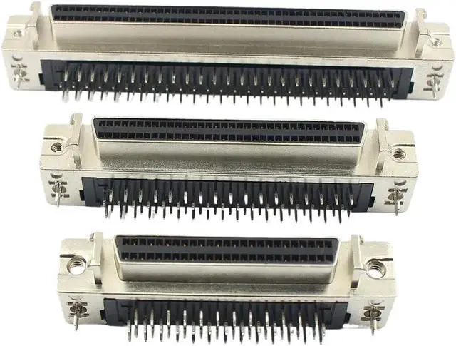 Alt view image 5 of 5 - SCSI Connector DB Female Male 50 68 100 Pin Straight Right Angle 90 180 Degree ho/*le Welding Solder Adapter 50P 68P 100P(Straight Type,100P)