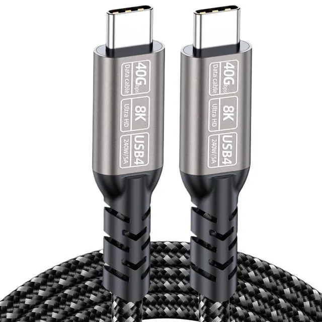 Alt view image 6 of 7 - 4 USB4 8K Video USB C to C Cable 240W 40Gbps t2y>pe-c 3 Data Transfer Cable(0.5m,PQ-001-U4-GU)