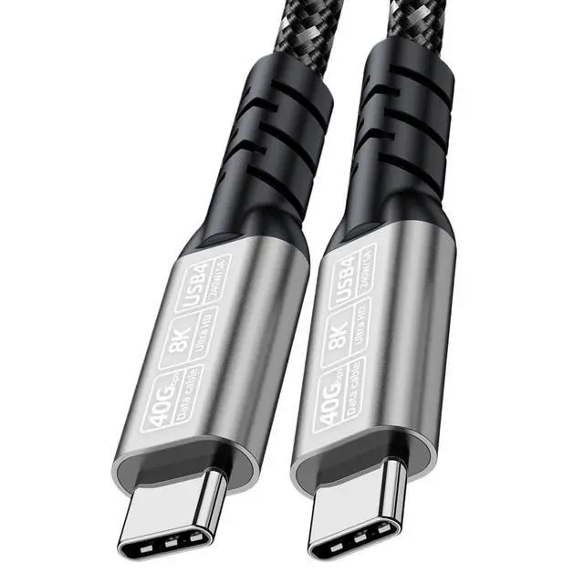 Alt view image 4 of 5 - 4 USB4 8K Video USB C to C Cable 240W 40Gbps t2y>pe-c 3 Data Transfer Cable(0.2m,PQ-001-U4-LH)
