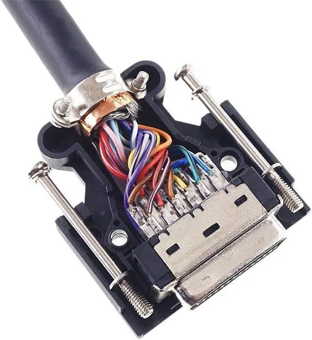 Alt view image 4 of 7 - 1 Pc SCSI Connector Cable MDR 14 20 26 36 50 Positions Male to Male Plug Adapter Cable 1 Meter Extension Soldered Assembly(SCSI 20 Pin)