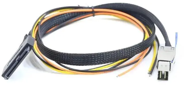 Alt view image 2 of 6 - S-AS HD SFF-8644 to U.2 SFF-8639 Adapter Cable with Power Supply Open Cable
