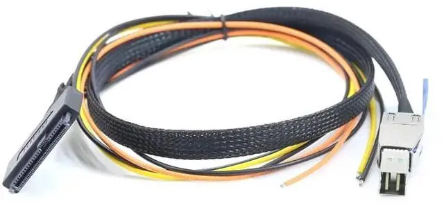 Alt view image 3 of 6 - S-AS HD SFF-8644 to U.2 SFF-8639 Adapter Cable with Power Supply Open Cable