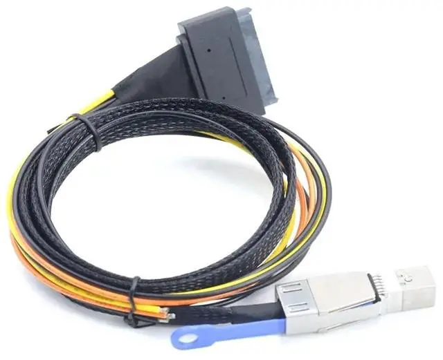 Alt view image 6 of 6 - S-AS HD SFF-8644 to U.2 SFF-8639 Adapter Cable with Power Supply Open Cable