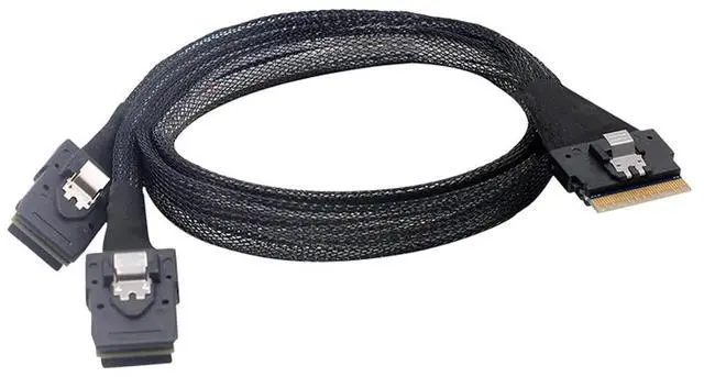 Main image of PCI-E Ultraport Slimline S-a-s Slim 4.0 SFF-8654 8i 74pin to SFF-8087 M1ni S-a-s Cable PCI-Express