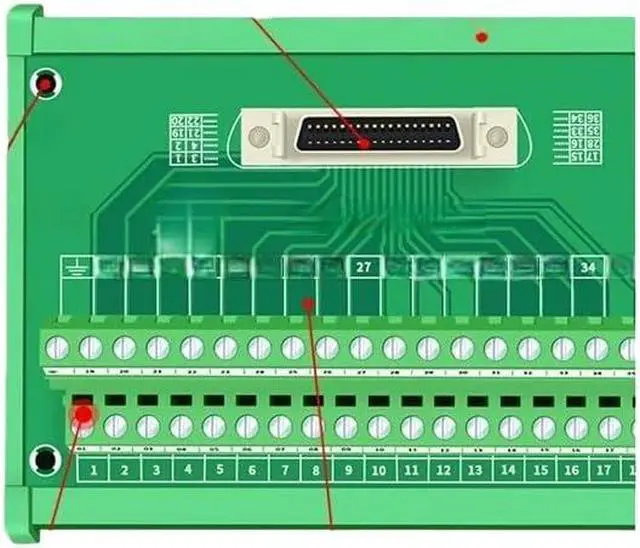 Alt view image 5 of 6 - SCSI CN36 36P Terminals Adapter Board with Data Cable 0.5M/1M/2M/3M/5M SCSI 36pin Servo Module Terminal Board(Cable 1.5M)