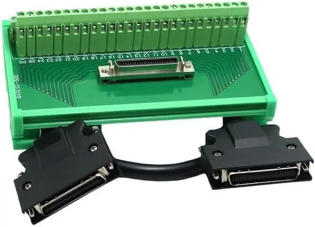 Alt view image 3 of 4 - SCSI 50pin Male Terminal Block with Data Cable CN1 50-pin Adapter Board Wiring Module Terminal Block Splitter(1.5m)
