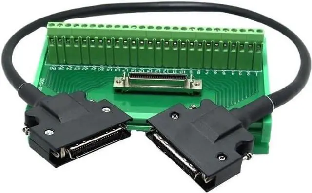 Main image of SCSI 50pin Male Terminal Block with Data Cable CN1 50-pin Adapter Board Wiring Module Terminal Block Splitter(1.5m)