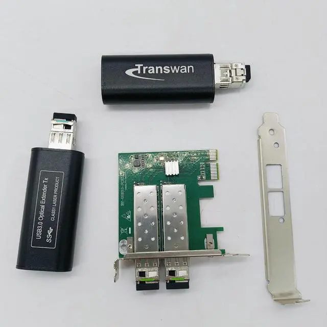 Alt view image 3 of 6 - PCI-E Slot to 2 Ch x Mini USB 3.0 Fiber Optic Extender Over Max 250 Meters (820FT) Single-Mode Fiber, Super Speed 5 Gbps Supported (BY-2PUSB-912DF(Over 2 Strands SMF))