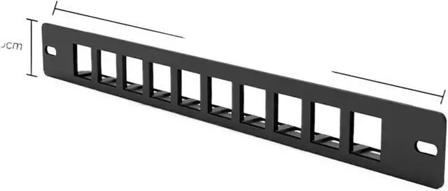 Alt view image 2 of 4 - Pack of 10 10 Port Metal Plate Distribution Frame Household Low Power Cabinet Compatible with Network No Telephone Module Cable Management