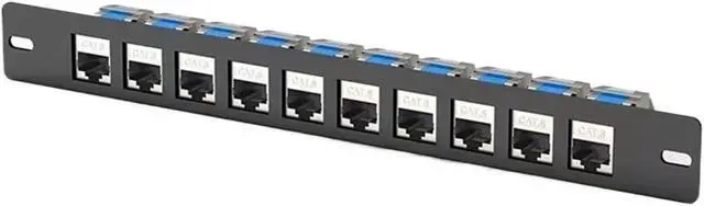Alt view image 3 of 4 - Pack of 10 10 Port Metal Plate Distribution Frame Household Low Power Cabinet Compatible with Network No Telephone Module Cable Management
