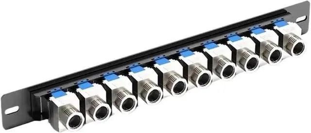 Alt view image 4 of 4 - Pack of 10 10 Port Metal Plate Distribution Frame Household Low Power Cabinet Compatible with Network No Telephone Module Cable Management