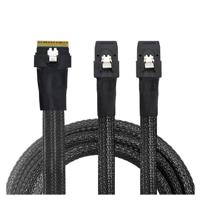Alt view image 5 of 5 - PCI-E Ultraport Slimline S-a-s Slim 4.0 SFF-8654 8i 74pin to SFF-8087 M1ni S-a-s Cable PCI-Express
