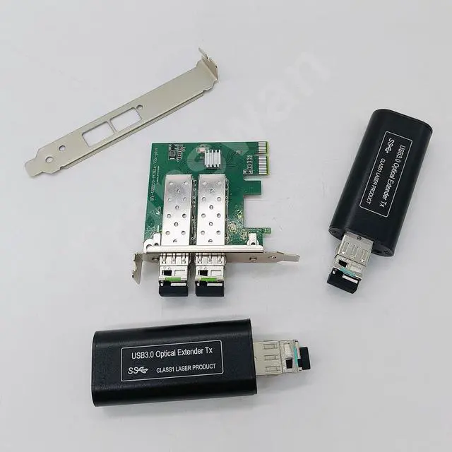 Alt view image 2 of 6 - PCI-E Slot to 2 Ch x Mini USB 3.0 Fiber Optic Extender Over Max 250 Meters (820FT) Single-Mode Fiber, Super Speed 5 Gbps Supported (BY-2PUSB-912DF(Over 2 Strands SMF))