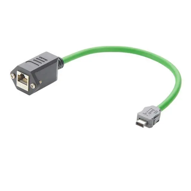 Alt view image 5 of 7 - IX40G-B-10S-CV(7.0) IX B Key to RJ45 Female Cable Screw Panel Mount RJ45 Modular Jack Industrial Cat6A Ethernet Shielded Cable for Industrial Camera Machine Vision PLC Robotic(0.3M/0.98FT)