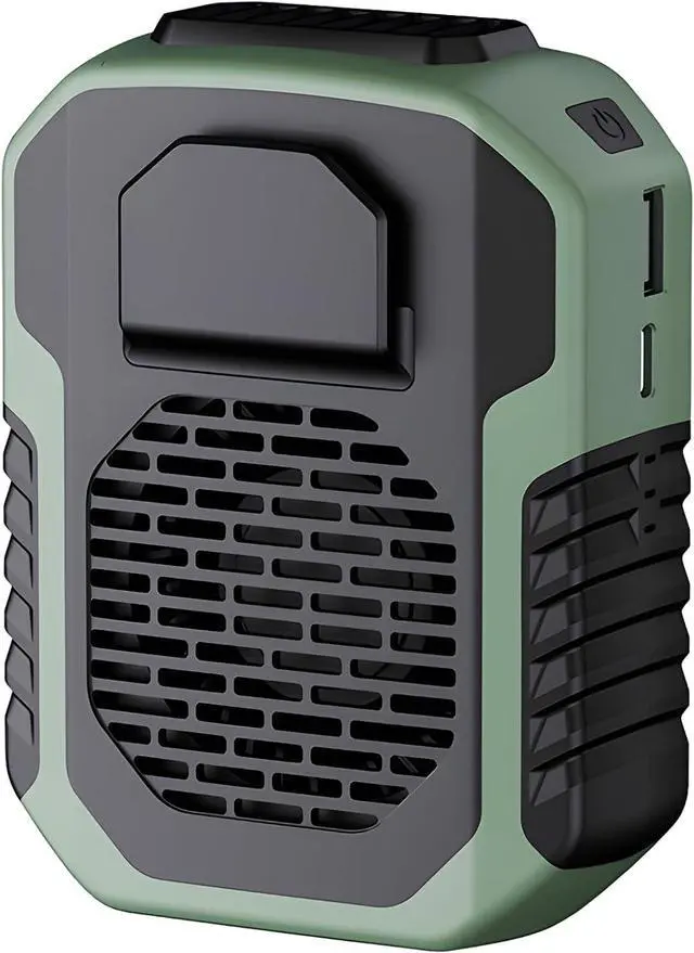 Main image of Portable Neck Fan USB Charger with Digital Display, Clip Waist and Hang Neck Fan, Adjustable 3 Speeds, Low Noise, 2000 mAh Battery, Outdoor Personal Cooling Device