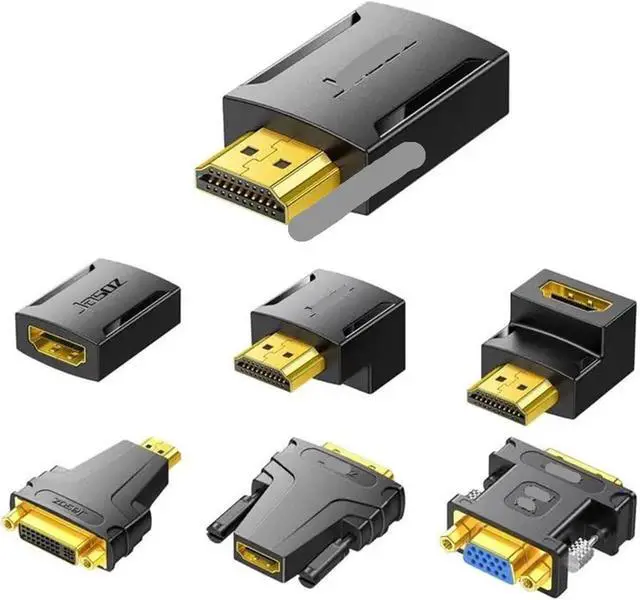 Alt view image 2 of 3 - HDMI-Compatible to DVI Adapter Gold Plated Converter Plug Play High Definition Video Transmission Cable Extender(Green)