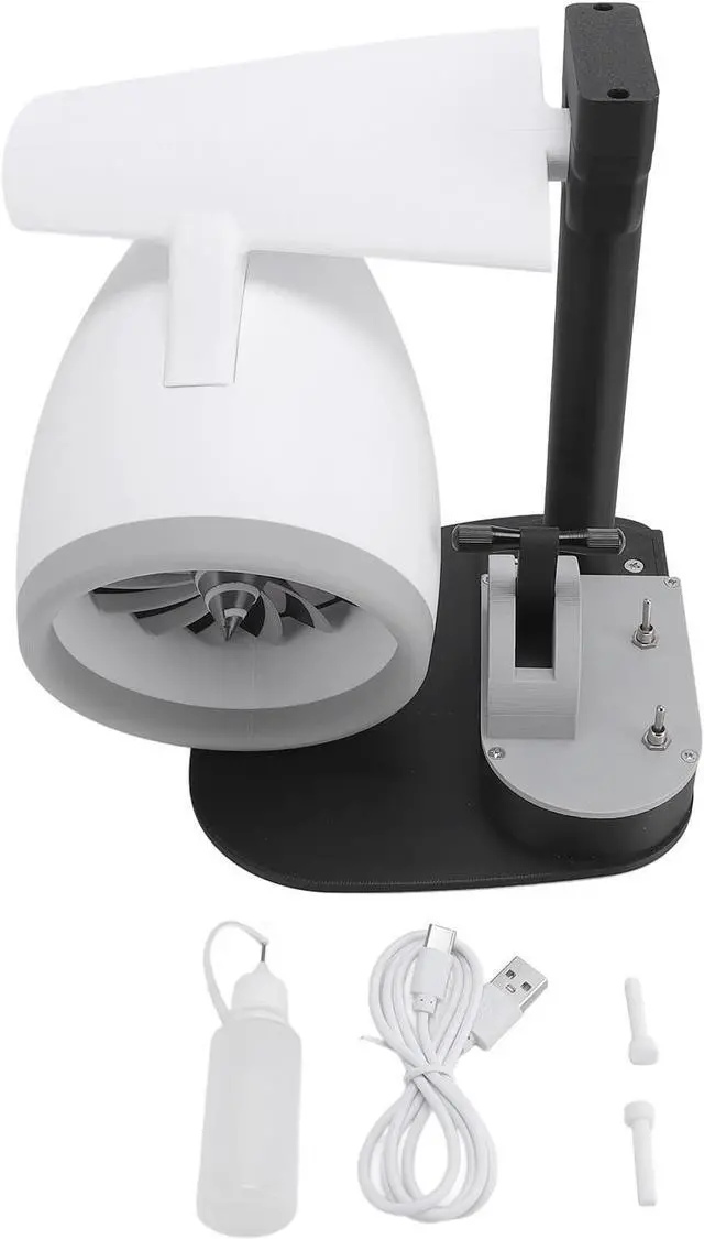 Main image of Desktop Fan with Red Tail Light and Humidifier Turbofan Engine Shape USB Cooling Fan for Home