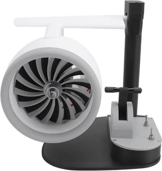 Alt view image 4 of 7 - Desktop Fan with Red Tail Light and Humidifier Turbofan Engine Shape USB Cooling Fan for Home