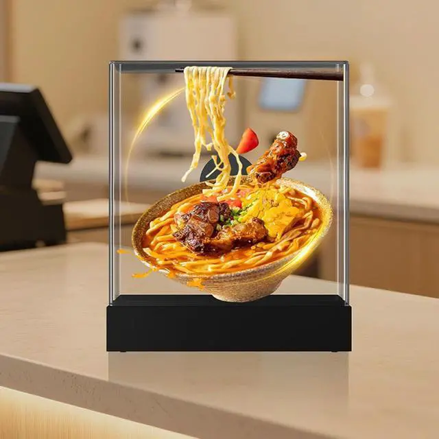 Alt view image 3 of 7 - Cosiki 3D Hologram Fan with 2000x1920 Resolution 4GB Memory App Control Transparent Protective Cover 96 LED Beads for Retail Store Shopping Mall Display