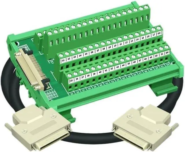Alt view image 2 of 4 - Rail Mount 68-pin MDR Female Interface Module SCSI68 VHDCI 68 Extension Cable(SCSI68 Module)