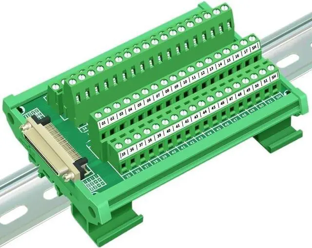 Alt view image 3 of 4 - Rail Mount 68-pin MDR Female Interface Module SCSI68 VHDCI 68 Extension Cable(SCSI68 Module)