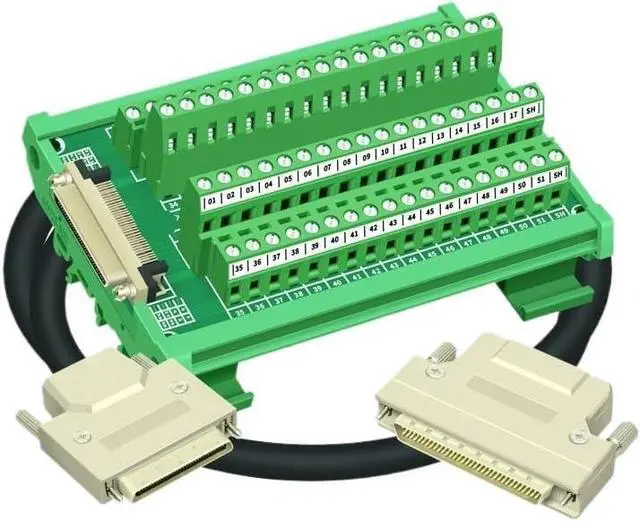 Alt view image 4 of 4 - Rail Mount 68-pin MDR Female Interface Module SCSI68 VHDCI 68 Extension Cable(SCSI68 Module)