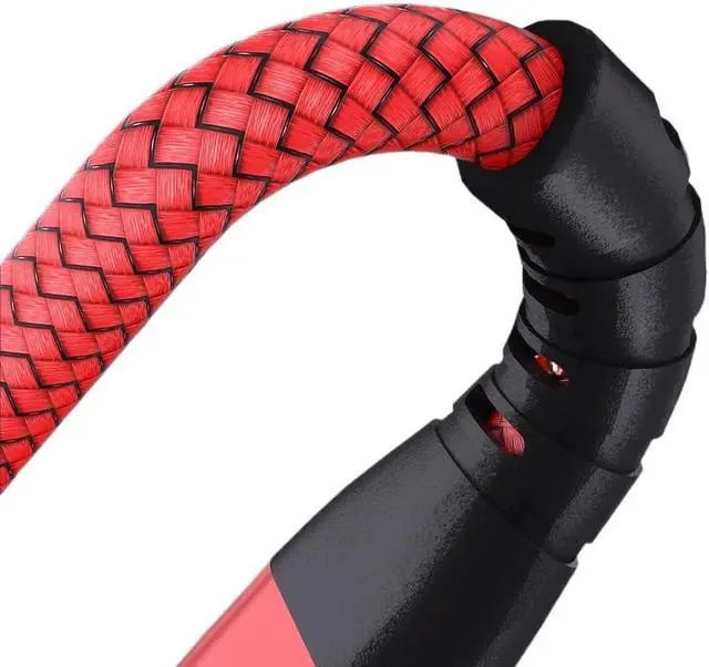 Alt view image 5 of 6 - 100W USB C to USB C Fast Cable with 480Mbps Transfer Speed Red Nylon Data Cord(300cm)