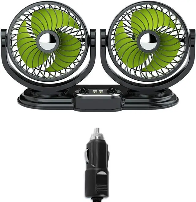 Main image of for Head Car Fan USB 12V Electric Car Cooling Fan with 360 Degree Adjustable Low Automobile with 2 USB Po Portable Oscillating Flexible Portable for Desk Quiet