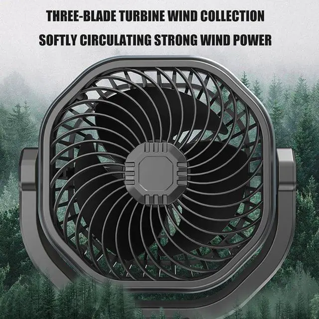 Alt view image 3 of 7 - Double Headed Fan Low Design with Wide Angled Coverage for Home Travel Automotive and Indoor Use Two Way Cooling Fan