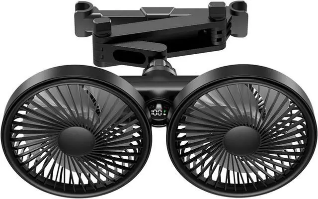 Main image of Double Mount Car Fan with 3 Speed Settings and USB Power for Personalizing Airflows in Vehicles Fast Cooling Type C Car Fan Device