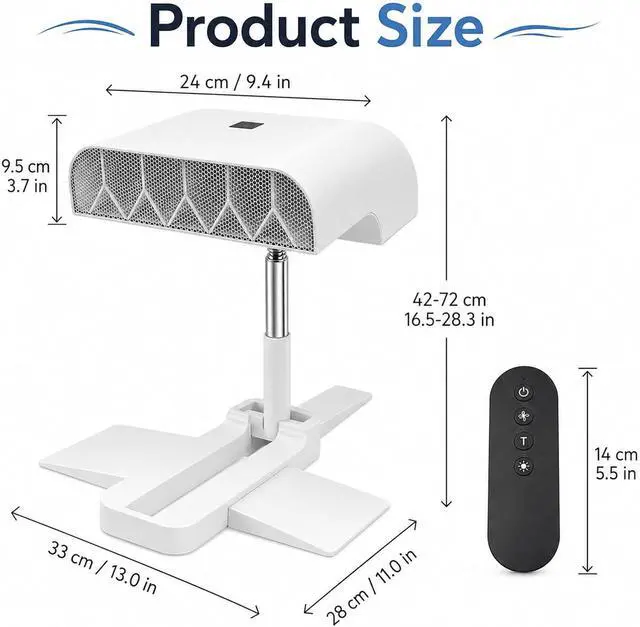 Alt view image 7 of 7 - Under Sheet Bed Cooling Fan, Air Circulation Under Blankets, Adjustable Speed, Quiet Operation,for Hot Nights