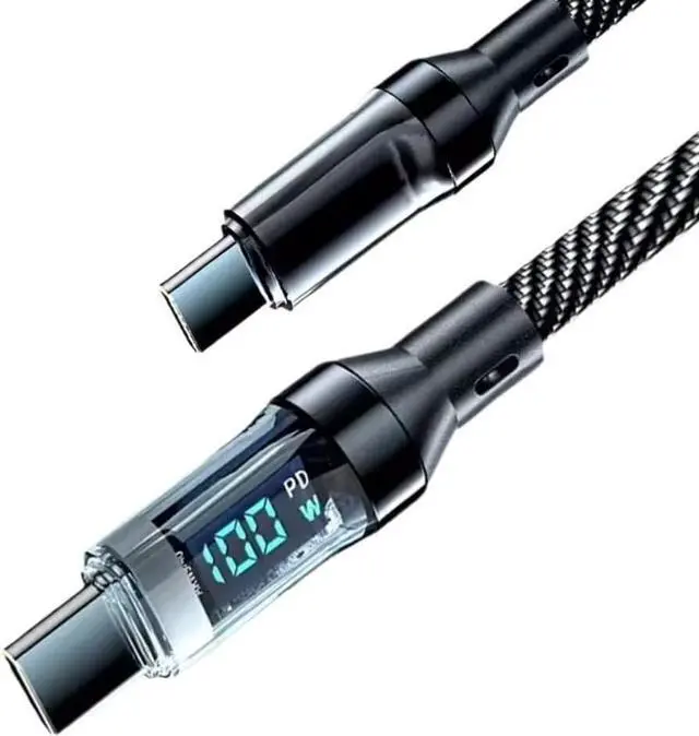 Alt view image 2 of 5 - Ultra-Super Fast Cable-6A 120W USB A to Type C Nylon Data Cord(Type-c to Type-c)