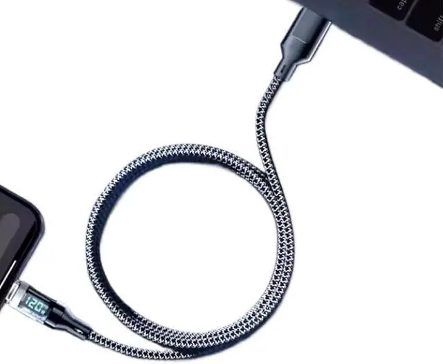 Alt view image 5 of 5 - Ultra-Super Fast Cable-6A 120W USB A to Type C Nylon Data Cord(Type-c to Type-c)