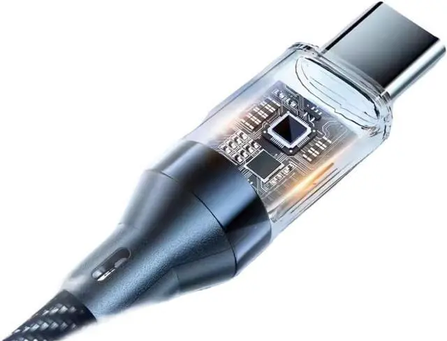 Alt view image 3 of 5 - Ultra-Super Fast Cable-6A 120W USB A to Type C Nylon Data Cord(Type-c to Type-c)